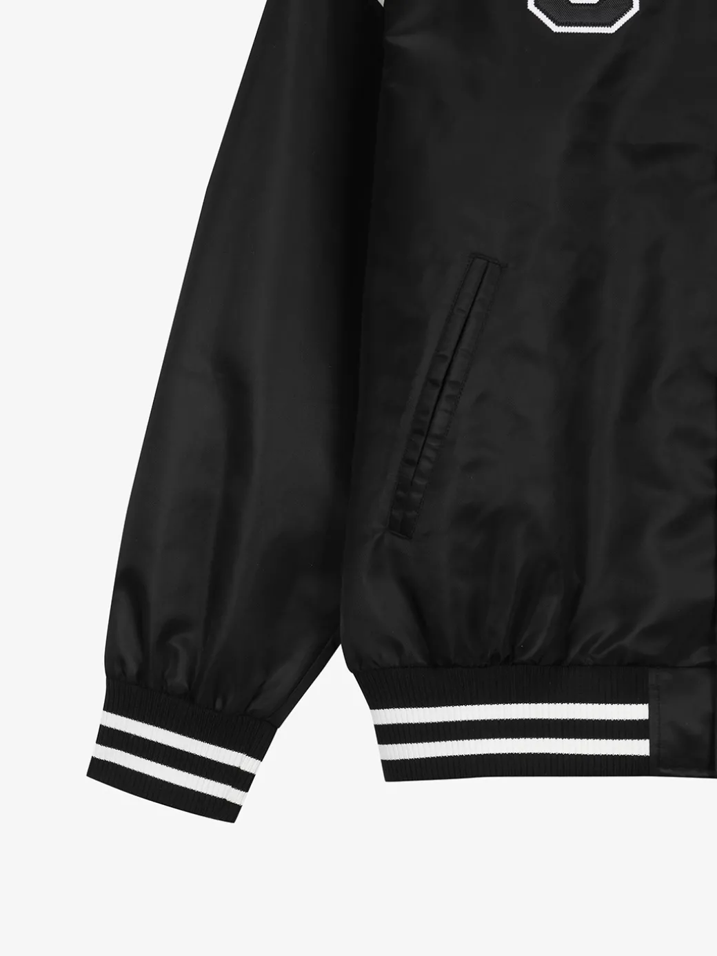 VARSITY SHOULDER BLOCK NYLON VARSITY JACKET