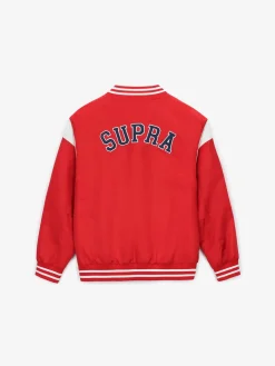 VARSITY SHOULDER BLOCK NYLON VARSITY JACKET