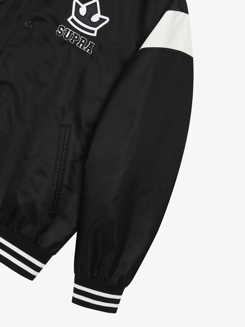 VARSITY SHOULDER BLOCK NYLON VARSITY JACKET