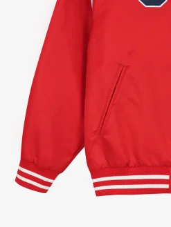 VARSITY SHOULDER BLOCK NYLON VARSITY JACKET
