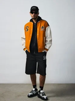 VARSITY SIMPLE S LOGO WOOL VARSITY JACKET