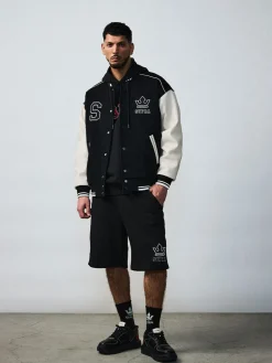 VARSITY SIMPLE S LOGO WOOL VARSITY JACKET