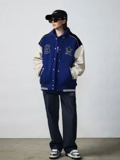 VARSITY SIMPLE S LOGO WOOL VARSITY JACKET