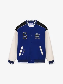 VARSITY SIMPLE S LOGO WOOL VARSITY JACKET