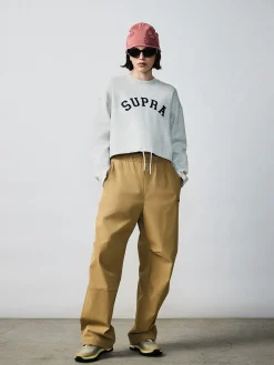 VARSITY WOMEN ARCH LOGO CROP SWEATSHIRTS