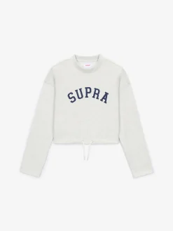 VARSITY WOMEN ARCH LOGO CROP SWEATSHIRTS